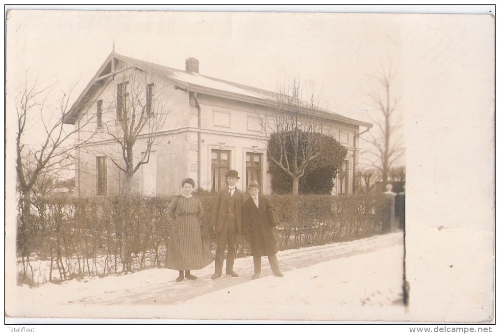 HITTFELD Sevetal Bei Hamburg Harburg Einzelwohnhaus Mit Bewohner Davor Winter Schnee 18.9.1922 Gelaufen - Uslar