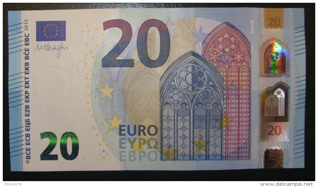 6x 20 EURO S004 SA+SB+SC+SD+SE+SF Draghi Italy Perfect  UNC - 20 Euro