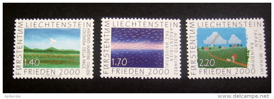 Liechtenstein - 2000 Handicap Physique & Paix Mondiale (unused Serie + FDC) - Briefe U. Dokumente