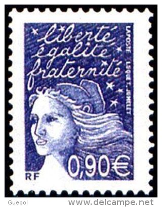 France Marianne Du 14 Juillet N° 3573 ** Luquet Le 0.90 Bleu Foncé - 1997-2004 Marianne (14. Juli)