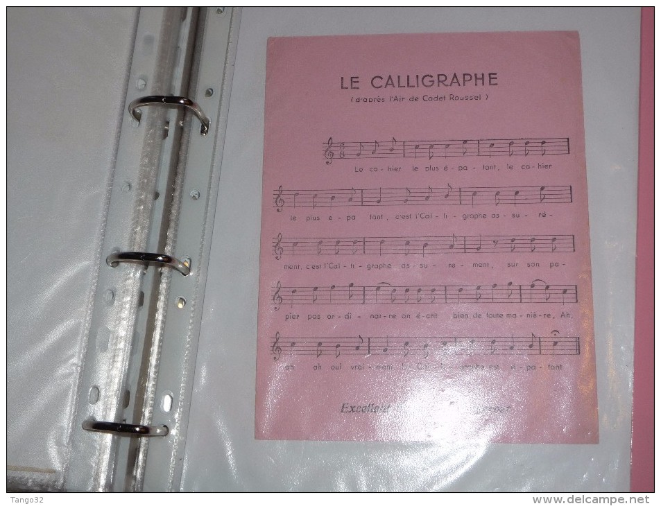 BUVARD Publicitaire  BLOTTING PAPER  Calligraphe Cadet Roussel Chanson - Papeterie