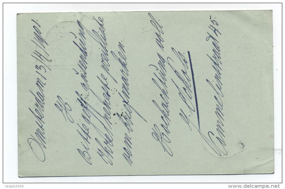 Netherlands/Germany UPRATED POSTAL CARD 1901 - Brieven En Documenten