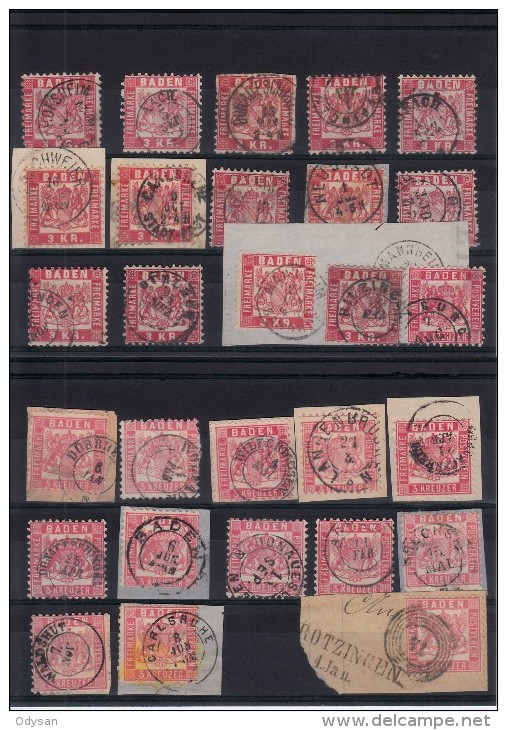 Lot De Timbres Anciens Etats D'Allemagne Baden, Tour Et Taxis, Bayern... - Collections