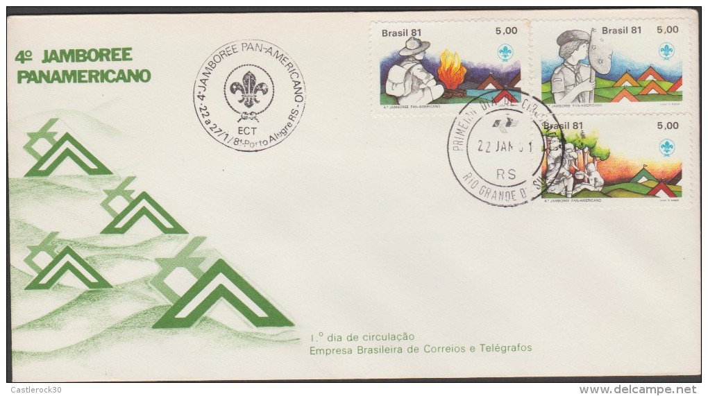 O) 1981 BRAZIL, SCOUTS, CAMP,  - JAMBOREE PANAMERICANO, FDC XF - FDC