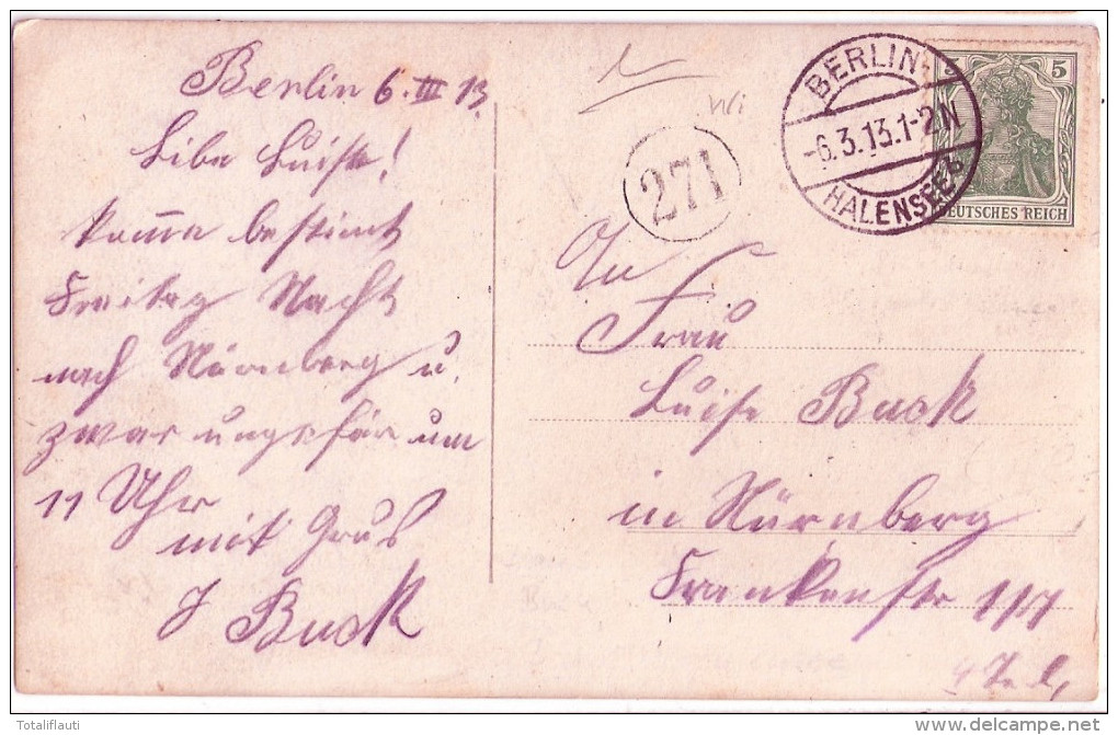 Berlin HALENSEE Haus Buck Kolonialwaren Emailschilder MAGGI Reese Kathreiners Dapol Mit Indianer I Federschmuck 5.3.1913 - Halensee