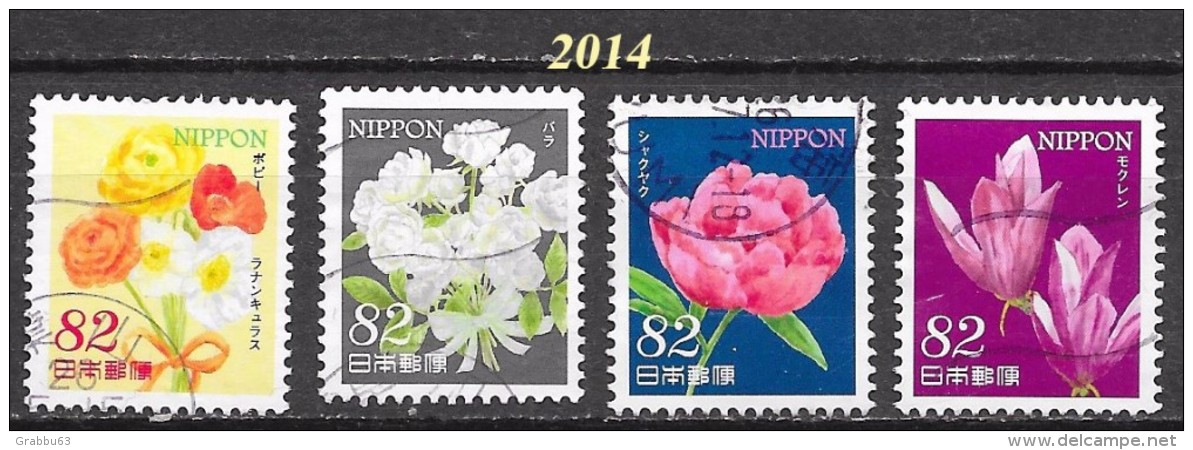 Japon  - Flore - Y&T N° 6520 / 6523 - Oblitérés - Lot 246 - Oblitérés