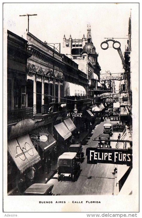 BUENES AIRES Calle Florida, Fotokarte Gel.1928 - Argentinien