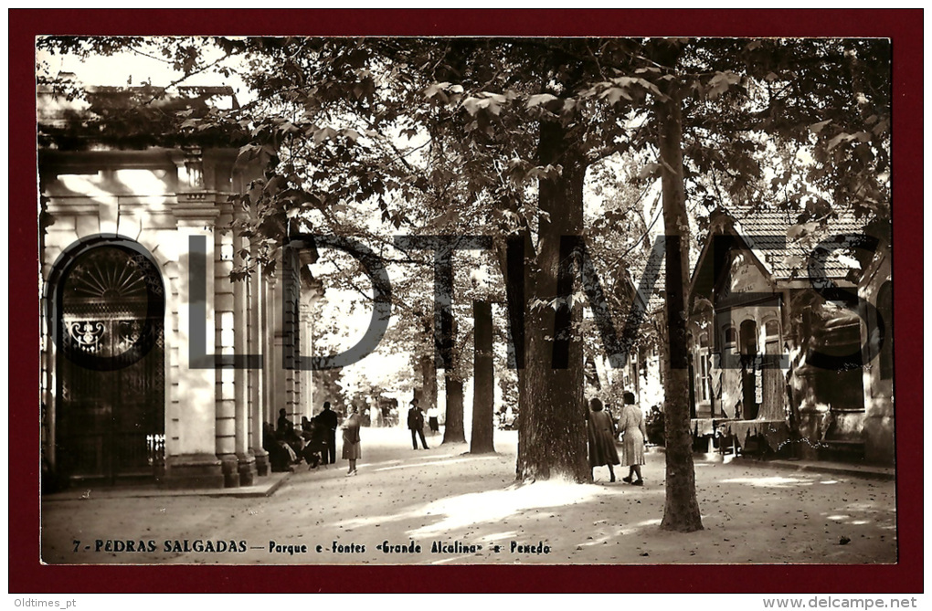 PEDRAS SALGADAS - PARQUE E FONTES GRANDE ALCALINA E PENEDO - 1940 REAL PHOTO PC - Vila Real
