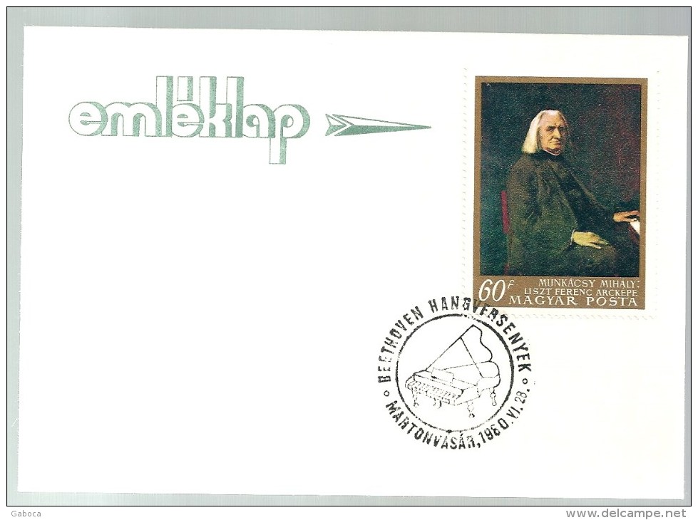 2863 Hungary SPM Art Music Instrument Piano Beethoven Memorial Card - Musica