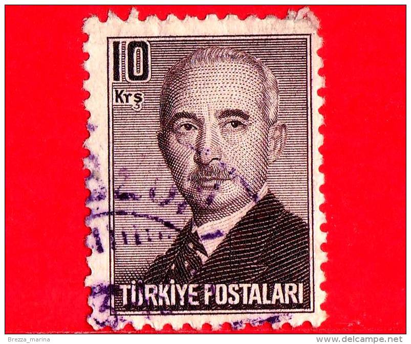 TURCHIA - Usato - 1948 - Ismet Inonu, Presidente - 10 - Oblitérés