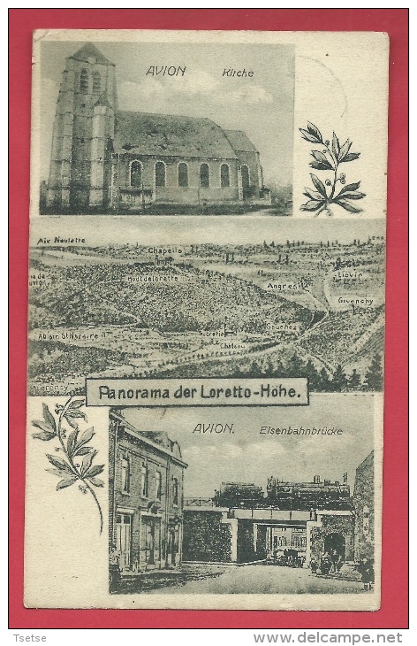 Avion - 2 Vues - Kirche Et Elsenbahnbrücke - Feldpostkarte - 1920 ( Voir Verso ) - Avion