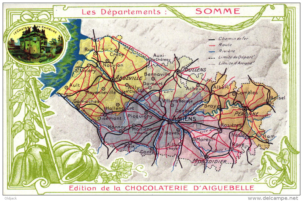 LES DEPARTEMENTS : SOMME - Mapas