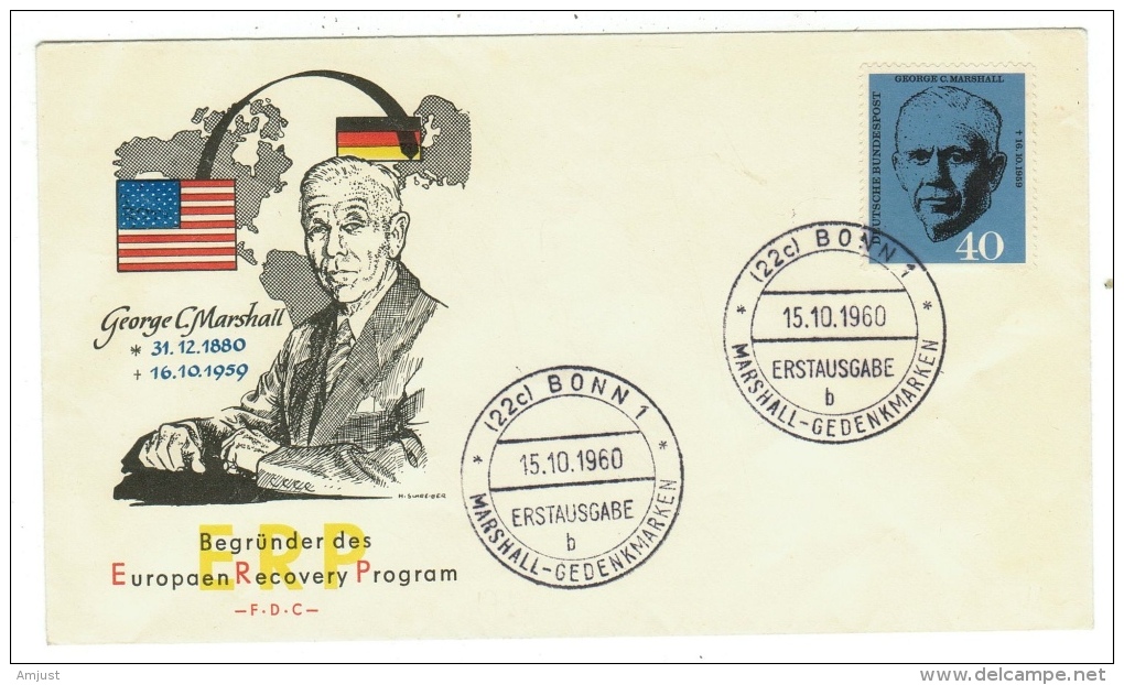 Allemagne // Deutschland // Lettre 1er Jour Georges C. Marshall - Briefe U. Dokumente