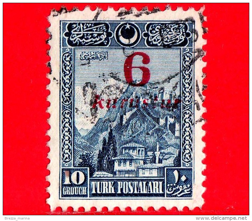 TURCHIA - Usato - 1929 - Fortezza Di Ankara - CUMHURIYETI - 6 Su 10 - Oblitérés