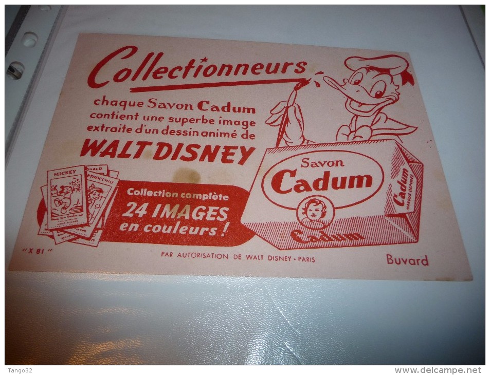 BUVARD Publicitaire  BLOTTING PAPER   Savon CADUM Walt Disney   Donald - Perfume & Beauty