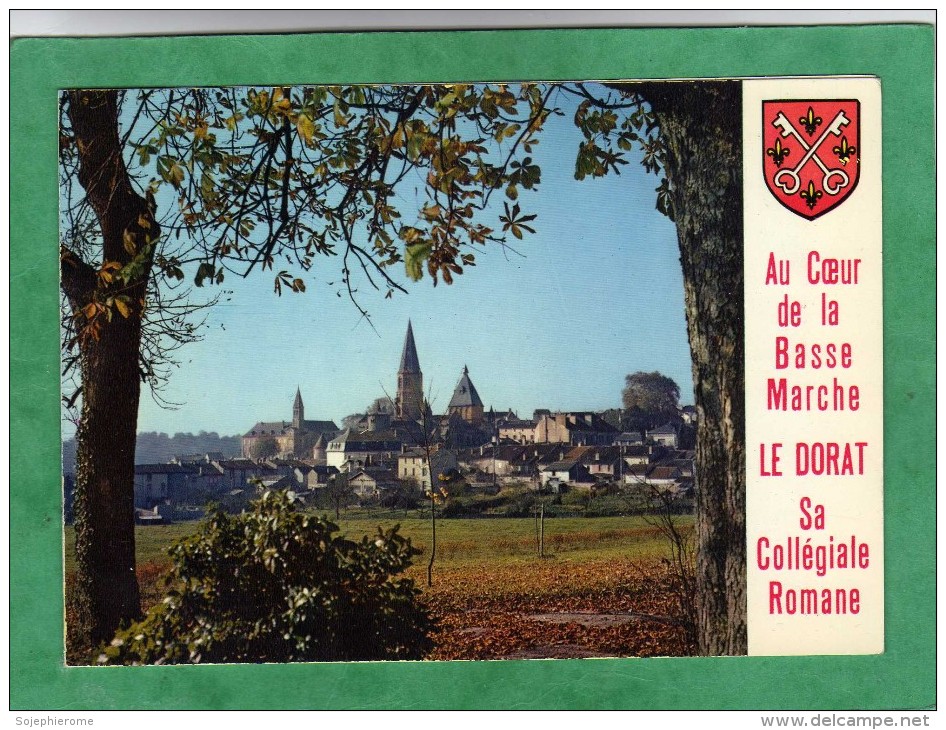 Le Dorat Capitale De La Basse-Marche Collégiale Romane (carte Double - 2 Volets) 4 Scans - Le Dorat