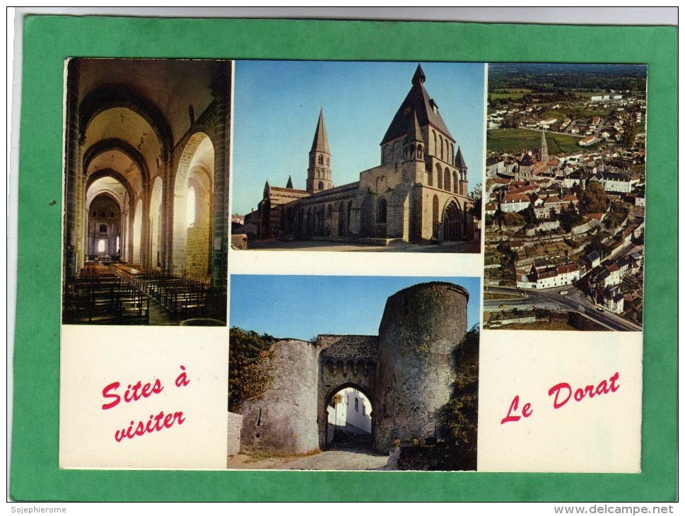 Le Dorat Capitale De La Basse-Marche Collégiale Romane (carte Double - 2 Volets) 4 Scans - Le Dorat