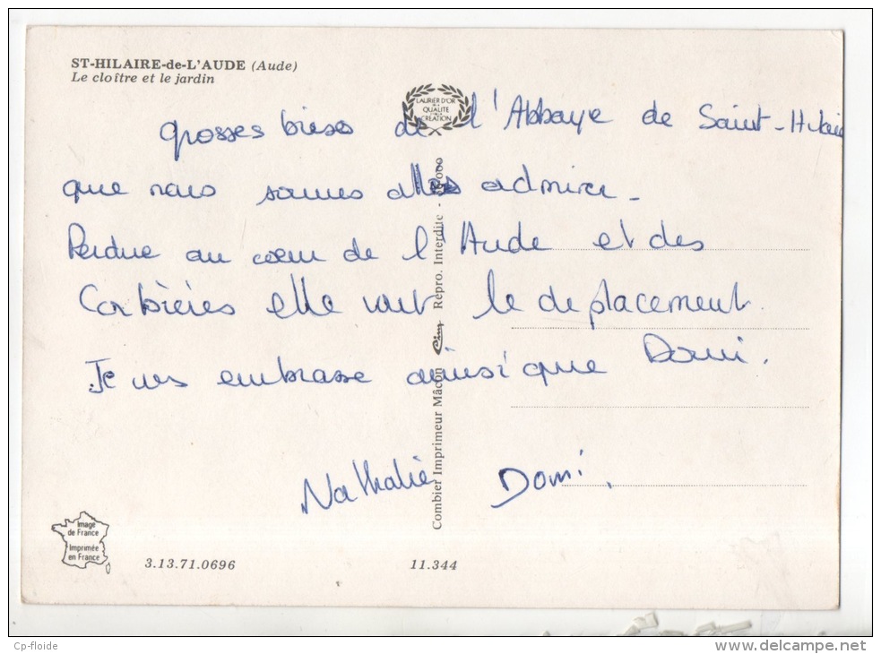 11 - SAINT-HILAIRE-DE-L'AUDE . LE CLOÎTRE ET LE JARDIN - Réf. N°12493 - - Saint Hilaire
