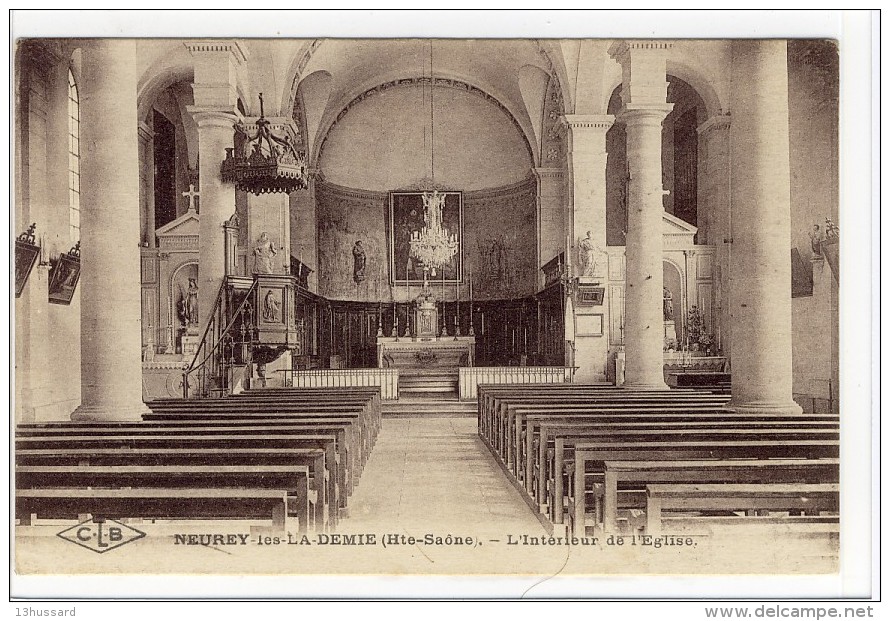 Carte Postale Ancienne Neurey - L'Intérieur De L'Eglise - Other & Unclassified