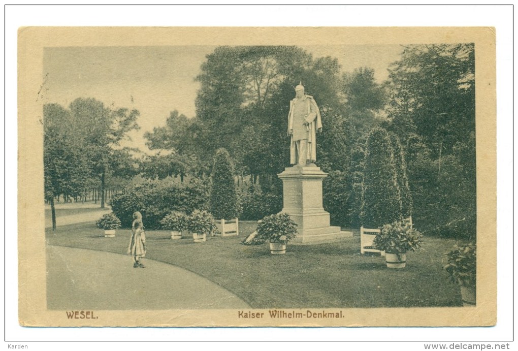 Duitsland Wesel. Kaiser Wilhelm-Denkmal. - Wesel