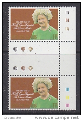 Falkland Islands 1980 80th Birthday Queen Mother 1v Gutter (margin)  ** Mnh (26581A) - Falklandinseln