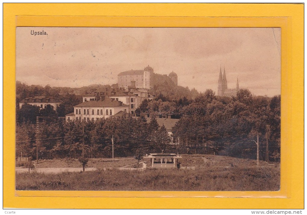 SUEDE - UPSALA - TRANSPORT - TRAMWAY - EDIFICES - CHATEAUX - CASTEL - STREETCAR VUE GENERALE - Suède