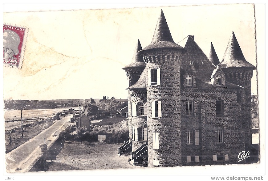 BARNEVILLE SUR MER Le Château Et La Plage (colonie De Vacances  ) TB(tache Café)  Timbrée - Blainville Sur Mer