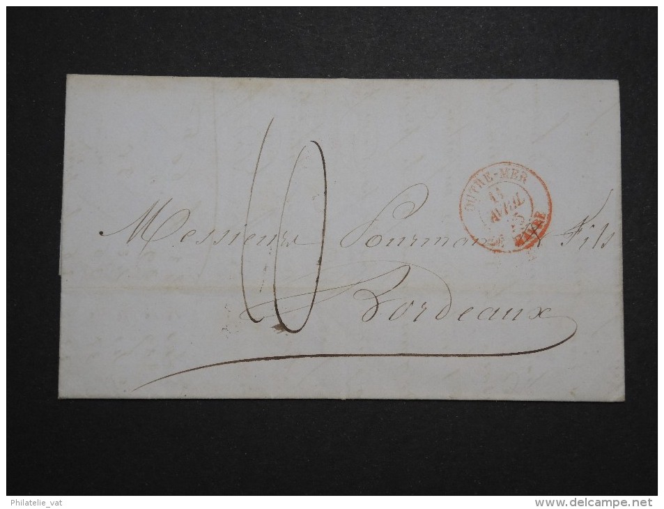 FRANCE - Cachet " Outremer Le Havre " En Rouge Sur Lettre ( Avec Texte ) De Buenos Aires En 1845 - A Voir - Lot P14233 - Entry Postmarks