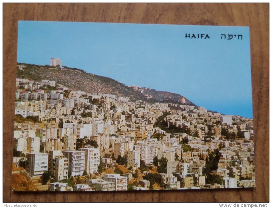 50476 POSTCARD: ISRAEL: Haifa - View From The South Towards The Town And Mr. Carmel. - Israel