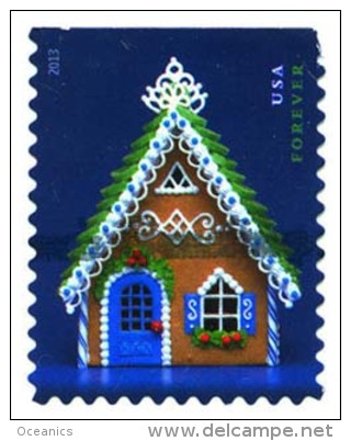 Etats-Unis / United States (Scott No.4818 - Maison Pain D'épice / 2013 / Gingerbread House) (o) P3 - Used Stamps