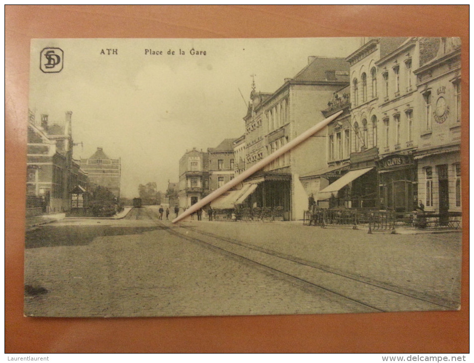 ATH _ Place De La Gare, Tram 1917 - Ath