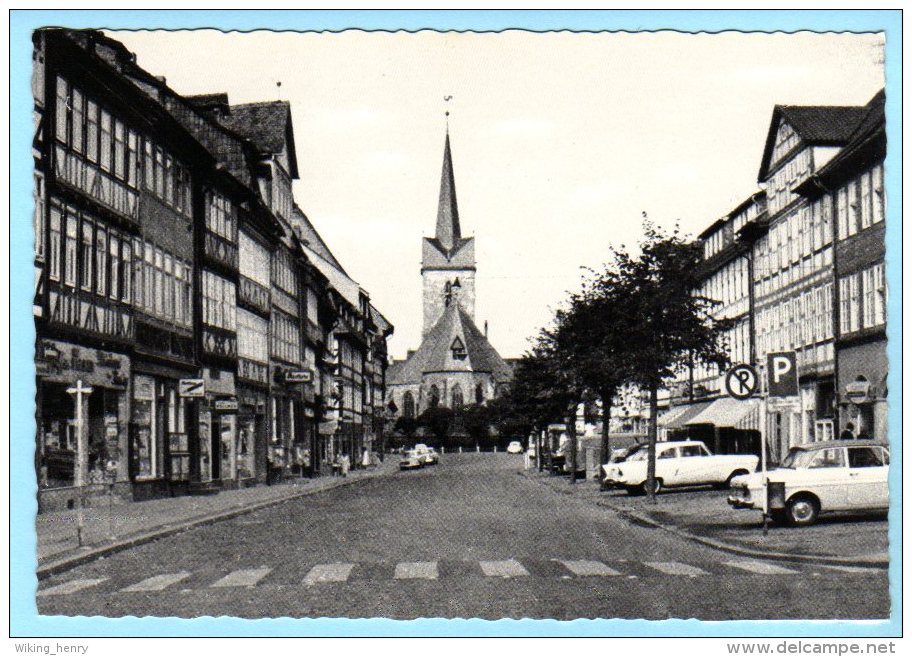 Duderstadt - S/w Marktstraße Mit Sankt Servatius Kirche - Duderstadt