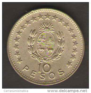 URUGUAY 10 PESOS 1965 - Uruguay