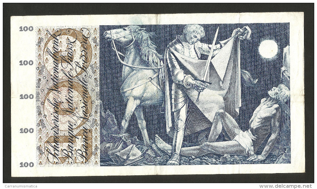 [CC] SVIZZERA / SUISSE / SWITZERLAND - NATIONAL BANK - 100 FRANCS / FRANKEN (1963) SAINT MARTIN - Zwitserland