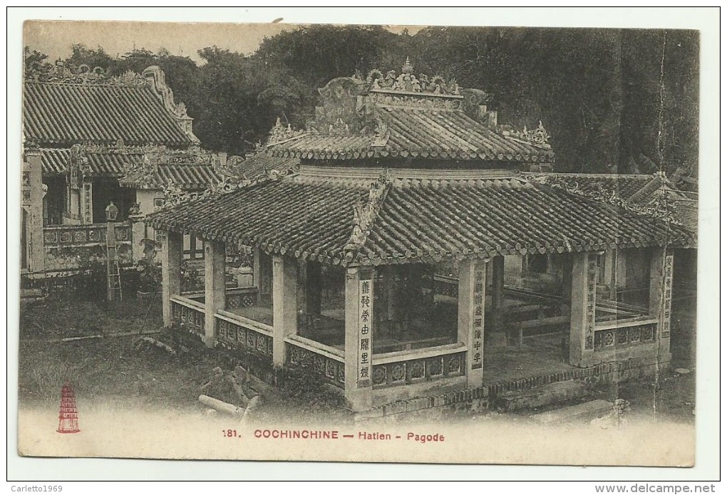 COCHINCHINE HATIEN PAGODA INDOCINA FRANCESE 1912 N.V.F.P. - Vietnam