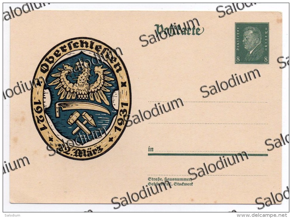 1931 - Oberschlesien   Deutsches Reich Germany - Otros & Sin Clasificación