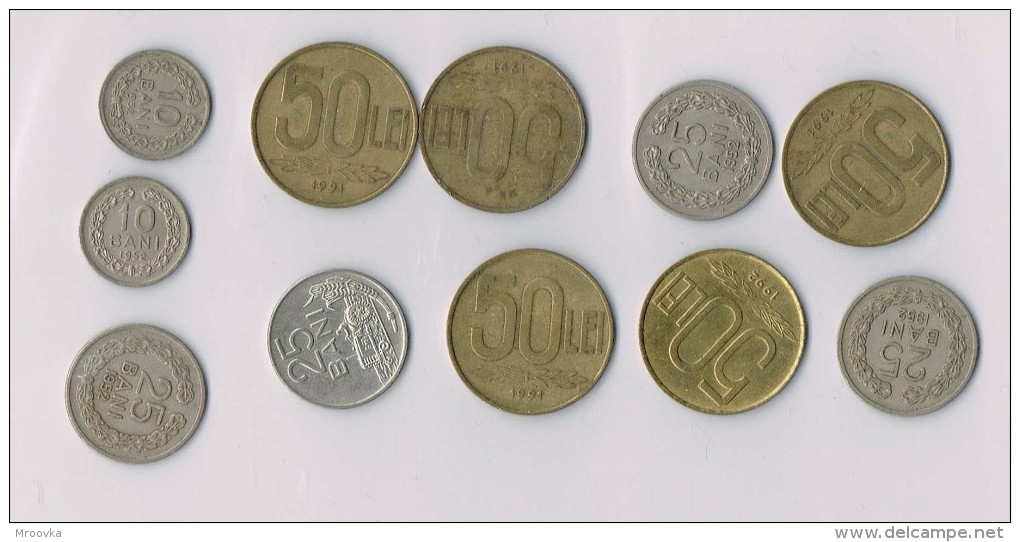 25 Bani 1952,1966,50 Lei 1991...   X 11  !!!!ensemble De Pièces De Monnaie-set Of Coins - Romania