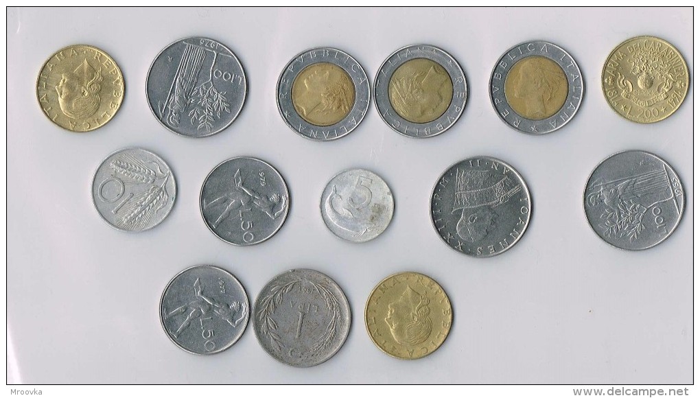 Italia .....   X 12  !!!!ensemble De Pièces De Monnaie-set Of Coins - Altri & Non Classificati