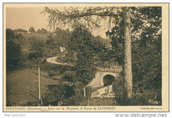 53 COUPTRAIN / Pont Sur La Mayenne Et Route De Lignières / - Couptrain