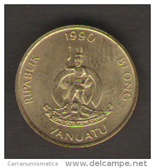 VANUATU SERIE 3 MONETE 1 2 5 VATU 1990 - Vanuatu