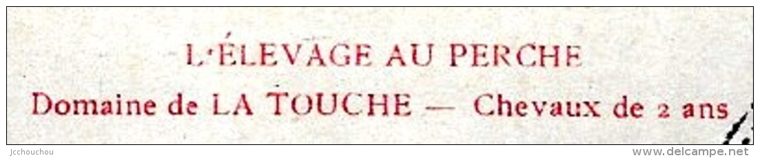 CPA 28 Domaine De LA TOUCHE Le PERCHE Pittoresque Chevaux (Percherons) De 2 Ans * Jules Renoult * Cheval Percheron - Nogent Le Rotrou