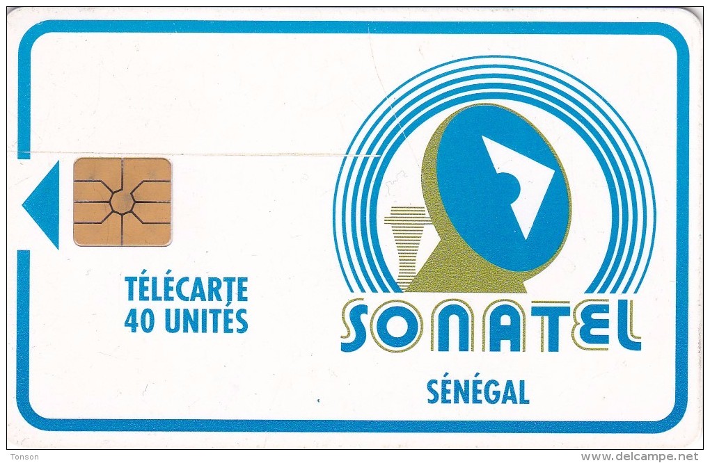 Senegal, SEN-17, 40 Units, Logo, Reverse B, 2 Scans.  Chip : GEM1 - Senegal