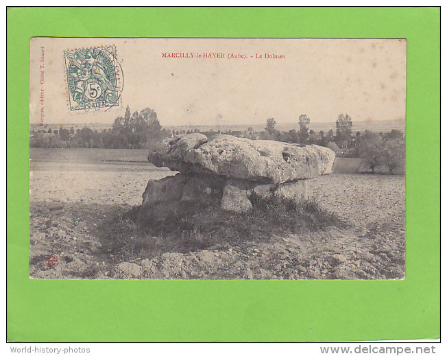 CPA - MARCILLY Le HAYER - Le Dolmen - éditeur Marquis - écrite Et Timbrée 1907 - Marcilly