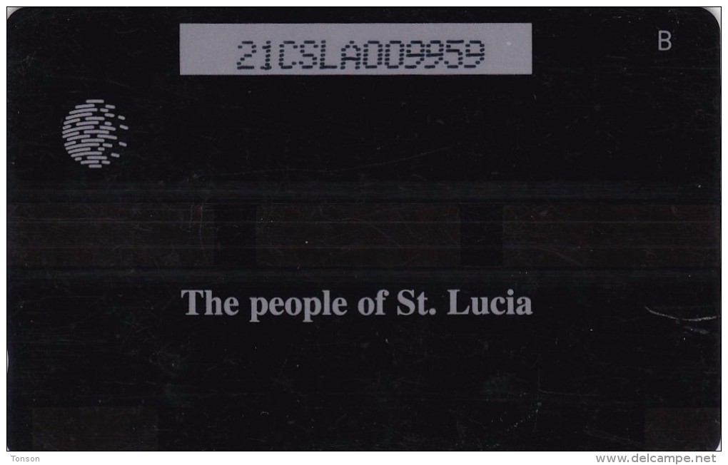 Saint Lucia, STL-21A, Diamond Falls, 21CSLA, 2 Scans.   Smaller Number - St. Lucia