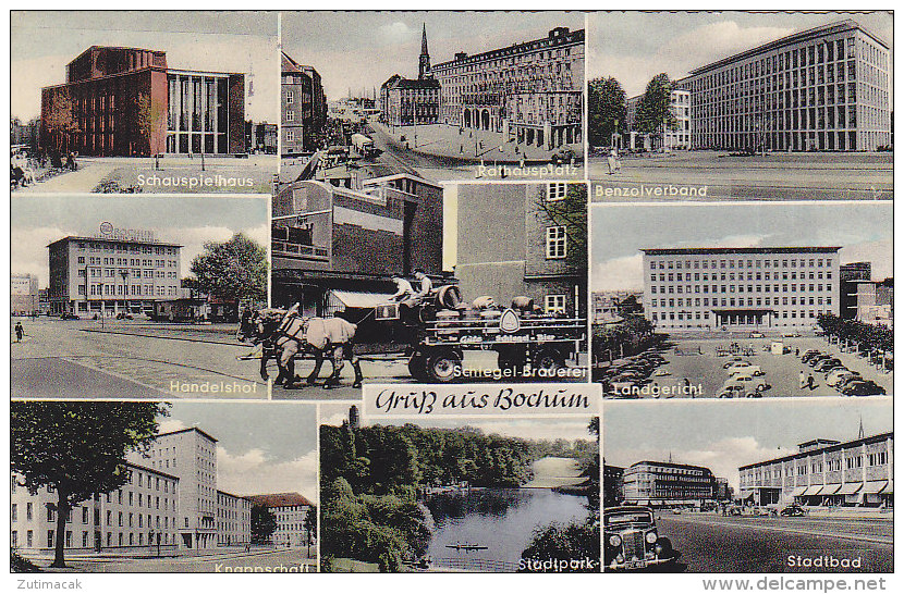 Bochum - Mehrbild M.Schlegel Brauerei 1958 - Bochum