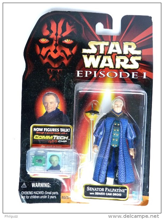 STAR WARS 1995 BLISTER US EPISODE I  FIGURINE SENATOR PALPATINE + SENATE CAM DROID - Episodio I