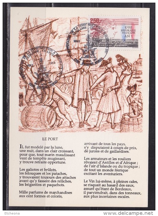 = Centenaire Construction Cuirassé Chanzy à Bordeaux 33998 Bordeaux Armées 16-17.4.93 N°2771 CP Le Port De La Lune - Other (Sea)
