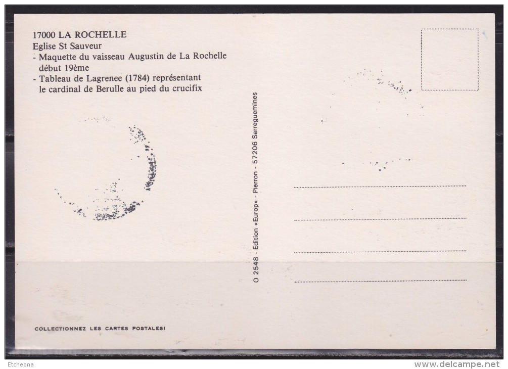 = Centenaire Construction Cuirassé Chanzy Bordeaux 33998 Bordeaux Armées 16-17.4.93 N°2771 Eglise St Sauveur La Rochelle - Sonstige (See)