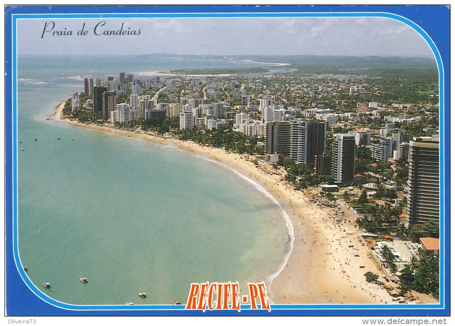 BRASIL, RECIFE, PE,  Vista Aérea Da Praia De Candeias, 2 Scans - Recife