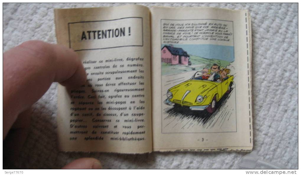Spirou N° 1345 Mini Récit Mini Bibliothèque N° 201 Comment Elle Est Née... Franquin Gaston Fantasio Automobile Auto - Spirou Magazine